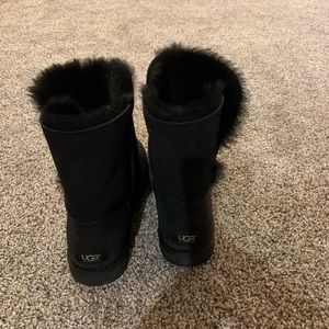 Black suede Ugg boots. Size 11